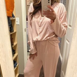 Pink pajama set size small-large